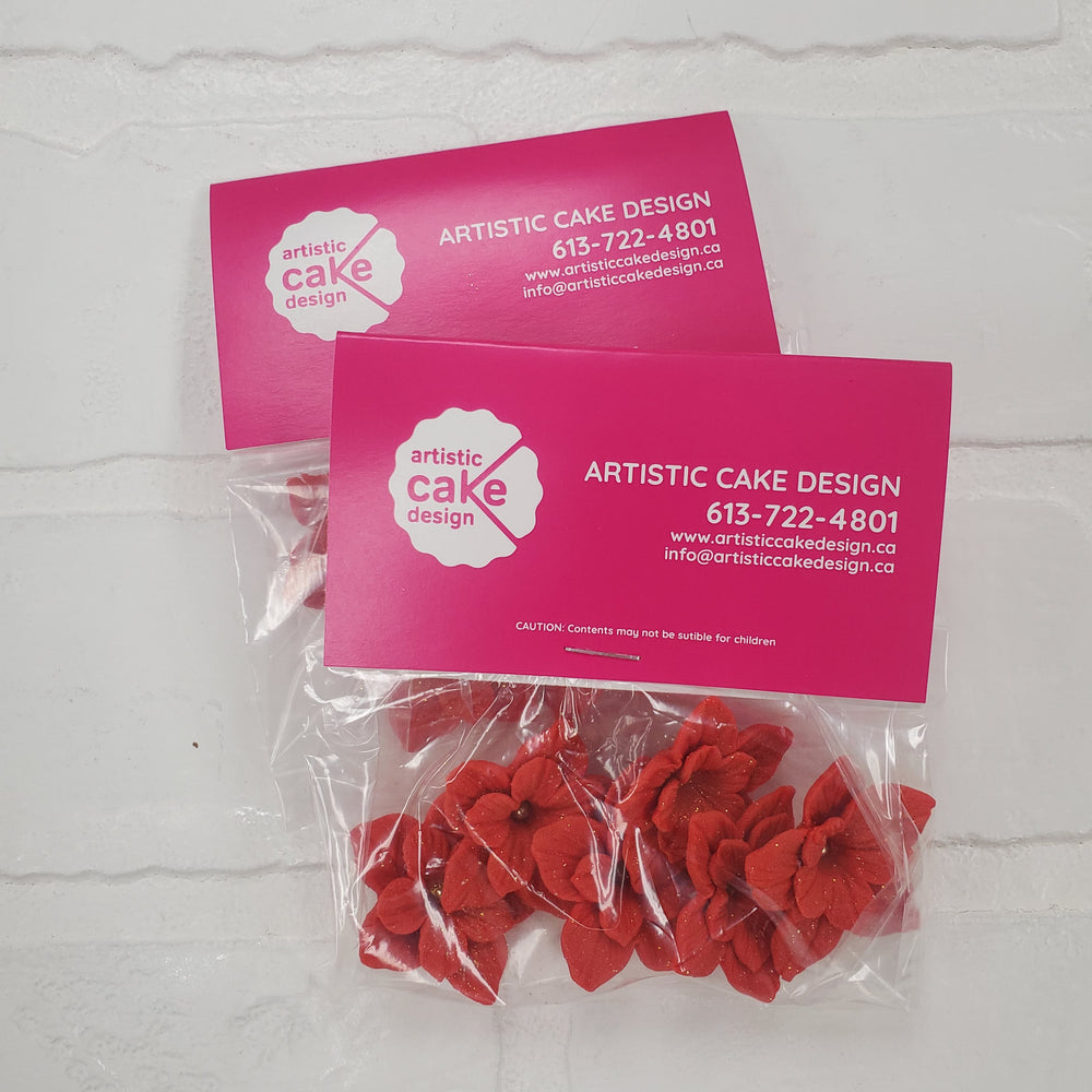 Fondant Poinsettia - 6 Pack