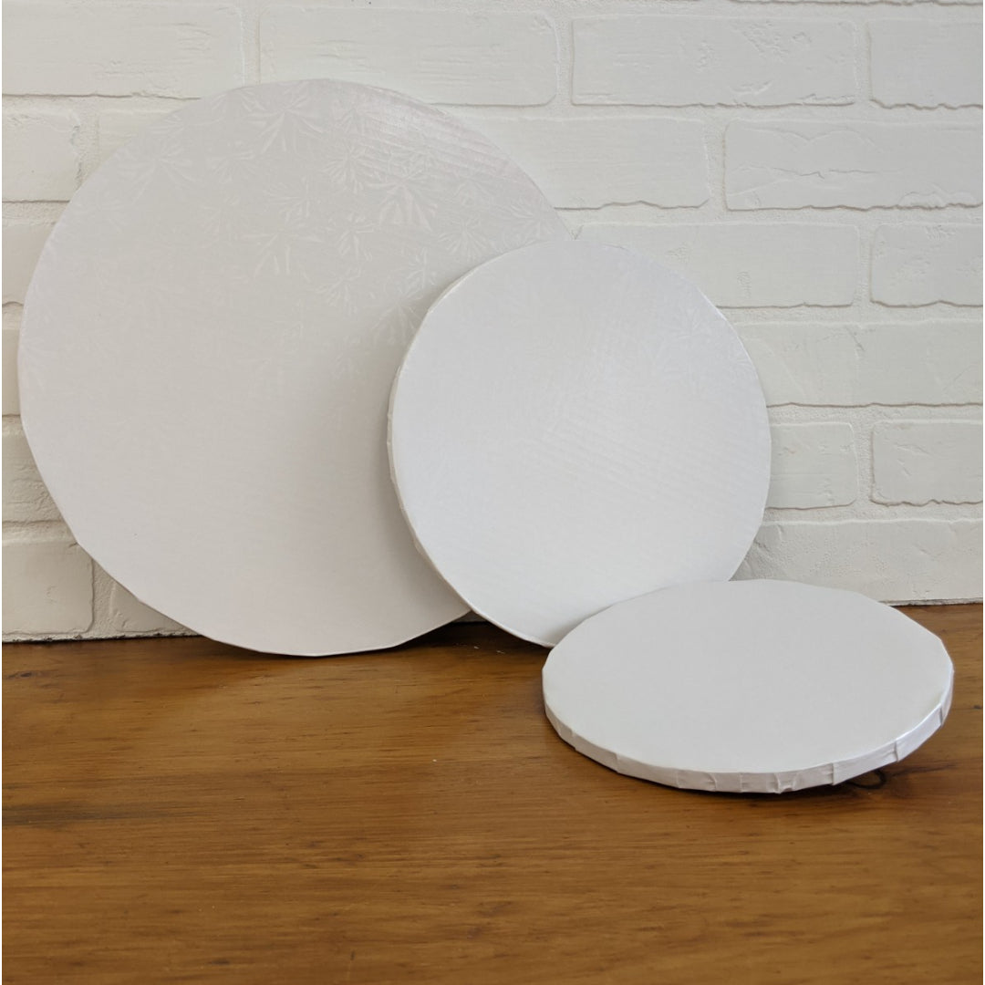 White Cake Boards - Round - 1/2"
